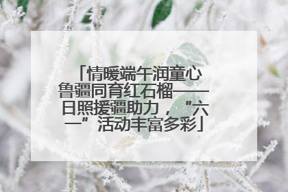 情暖端午润童心 鲁疆同育红石榴——日照援疆助力，“六一”活动丰富多彩