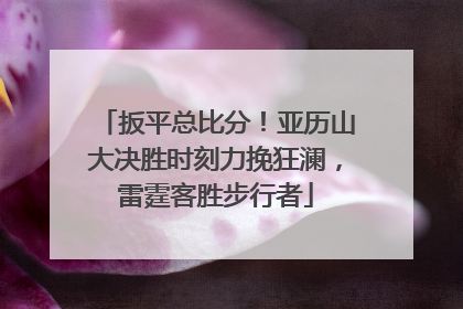 扳平总比分！亚历山大决胜时刻力挽狂澜，雷霆客胜步行者
