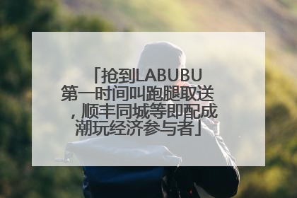 抢到LABUBU第一时间叫跑腿取送，顺丰同城等即配成潮玩经济参与者