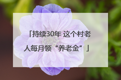 持续30年 这个村老人每月领“养老金”