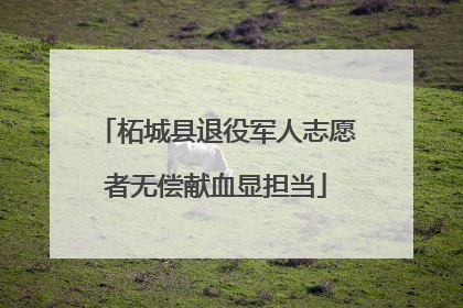 柘城县退役军人志愿者无偿献血显担当