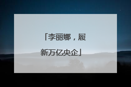 李丽娜，履新万亿央企
