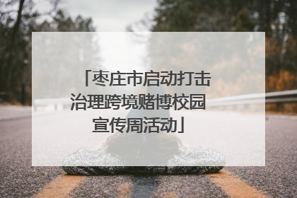 枣庄市启动打击治理跨境赌博校园宣传周活动