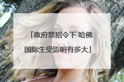 政府禁招令下 哈佛国际生受影响有多大