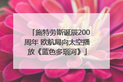 施特劳斯诞辰200周年 欧航局向太空播放《蓝色多瑙河》