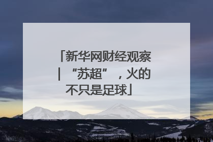 新华网财经观察｜“苏超”，火的不只是足球