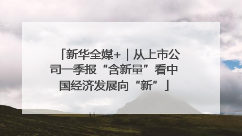新华全媒+｜从上市公司一季报“含新量”看中国经济发展向“新”