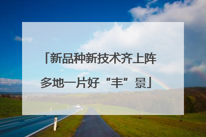 新品种新技术齐上阵 多地一片好“丰”景
