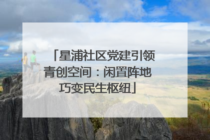 星浦社区党建引领青创空间：闲置阵地巧变民生枢纽