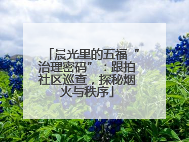 晨光里的五福“治理密码”：跟拍社区巡查，探秘烟火与秩序