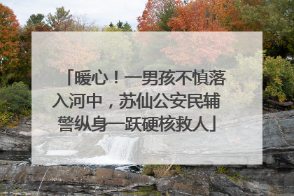 暖心！一男孩不慎落入河中，苏仙公安民辅警纵身一跃硬核救人