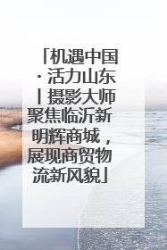 机遇中国・活力山东丨摄影大师聚焦临沂新明辉商城，展现商贸物流新风貌