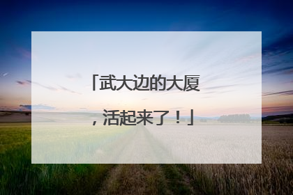 武大边的大厦，活起来了！