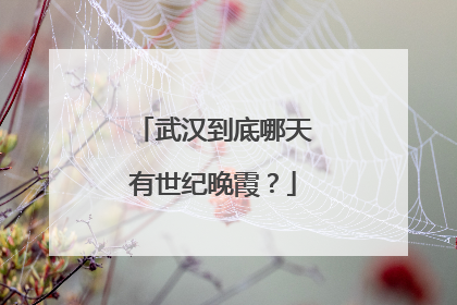 武汉到底哪天有世纪晚霞？