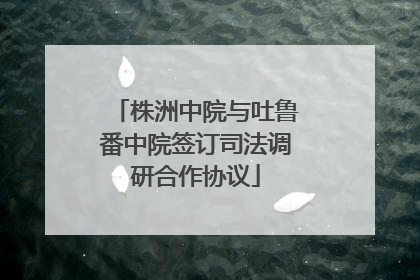 株洲中院与吐鲁番中院签订司法调研合作协议