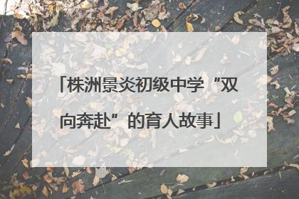 株洲景炎初级中学“双向奔赴”的育人故事