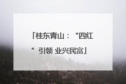 桂东青山：“四红”引领 业兴民富
