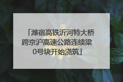 潍宿高铁沂河特大桥跨京沪高速公路连续梁0号块开始浇筑