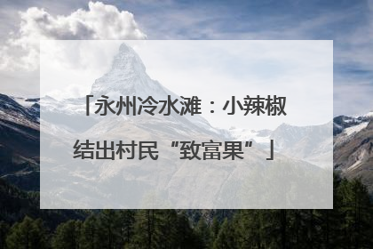 永州冷水滩：小辣椒结出村民“致富果”