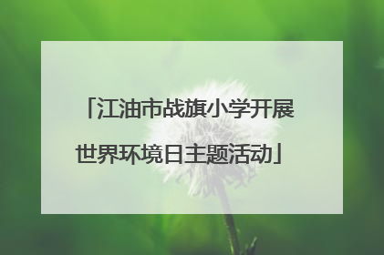 江油市战旗小学开展世界环境日主题活动