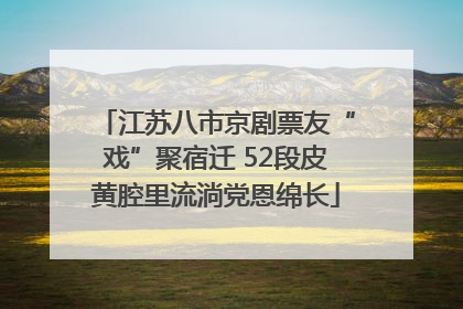 江苏八市京剧票友“戏”聚宿迁 52段皮黄腔里流淌党恩绵长
