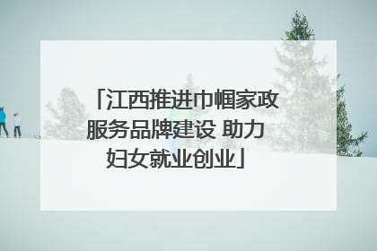 江西推进巾帼家政服务品牌建设 助力妇女就业创业