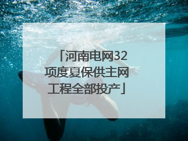 河南电网32项度夏保供主网工程全部投产