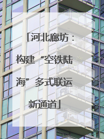 河北廊坊：构建“空铁陆海”多式联运新通道
