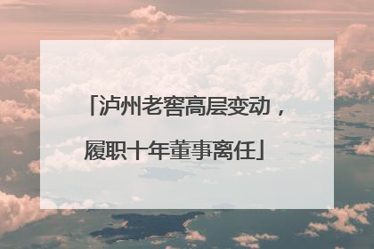 泸州老窖高层变动，履职十年董事离任