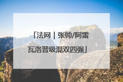 法网｜张帅/阿雷瓦洛晋级混双四强