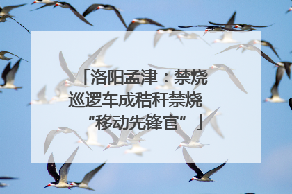 洛阳孟津：禁烧巡逻车成秸秆禁烧“移动先锋官”