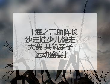 海之言助阵长沙走娃少儿健走大赛 共筑亲子运动盛宴