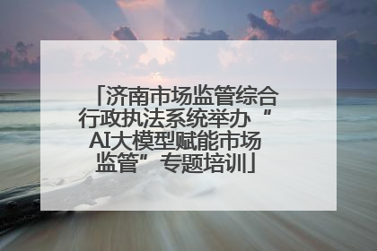 济南市场监管综合行政执法系统举办“AI大模型赋能市场监管”专题培训