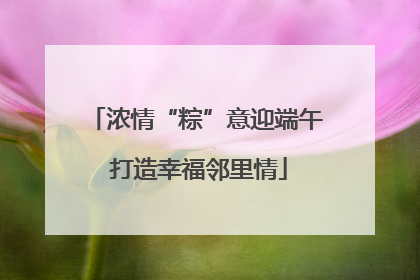 浓情“粽”意迎端午 打造幸福邻里情