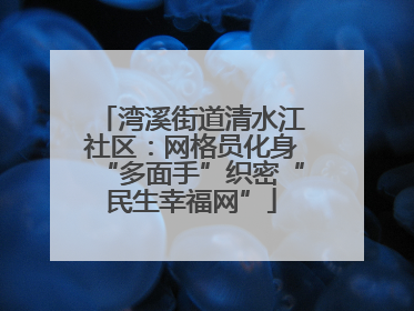 湾溪街道清水江社区：网格员化身“多面手”织密“民生幸福网”