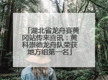 湖北省龙舟赛黄冈站传来喜讯：黄科崇德龙舟队荣获地方组第一名