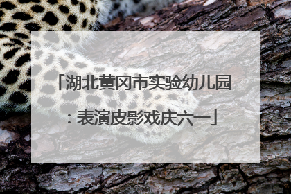 湖北黄冈市实验幼儿园：表演皮影戏庆六一