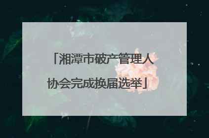 湘潭市破产管理人协会完成换届选举