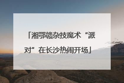 湘鄂赣杂技魔术“派对”在长沙热闹开场