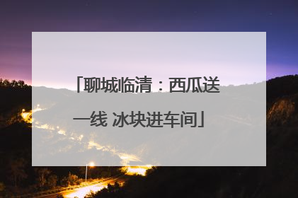 聊城临清：西瓜送一线 冰块进车间