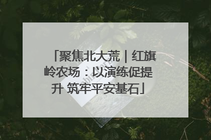 聚焦北大荒｜红旗岭农场：以演练促提升 筑牢平安基石