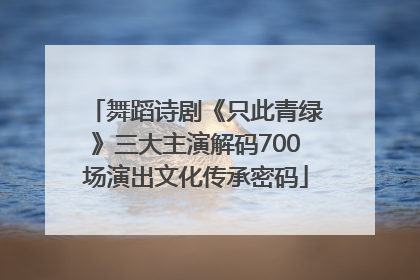 舞蹈诗剧《只此青绿》三大主演解码700场演出文化传承密码