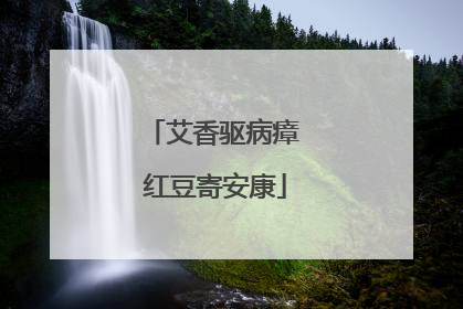 艾香驱病瘴 红豆寄安康