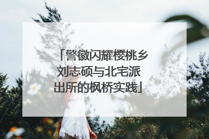 警徽闪耀樱桃乡 刘志硕与北宅派出所的枫桥实践