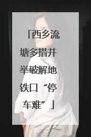 西乡流塘多措并举破解地铁口“停车难”