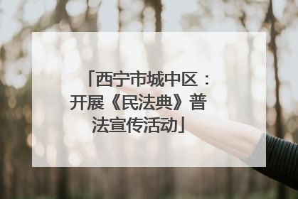 西宁市城中区：开展《民法典》普法宣传活动