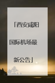 西安咸阳国际机场最新公告