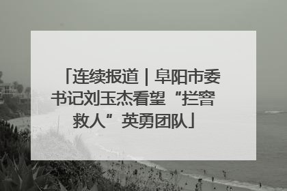 连续报道｜阜阳市委书记刘玉杰看望“拦窨救人”英勇团队