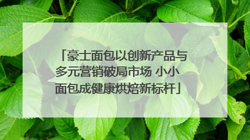 豪士面包以创新产品与多元营销破局市场 小小面包成健康烘焙新标杆