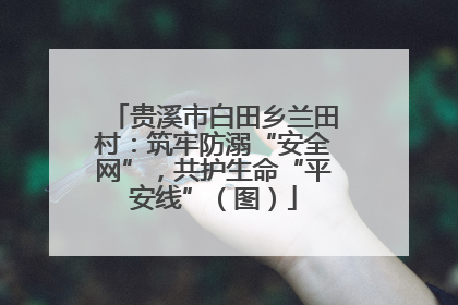 贵溪市白田乡兰田村：筑牢防溺“安全网”，共护生命“平安线”（图）